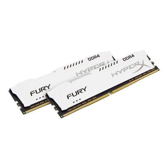 HyperX FURY White DDR4 16Go (Kit 2x8Go), 2400MHz CL15 288-pin DIMM XMP - HX424C15FW2K2/16