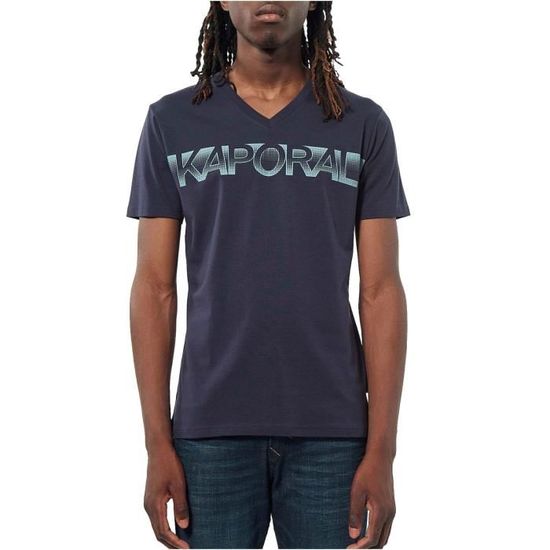 Kaporal Tee-Shirt Homme Gibre Vert Bleu - Vêtements Polos manches courtes Homme 18,85