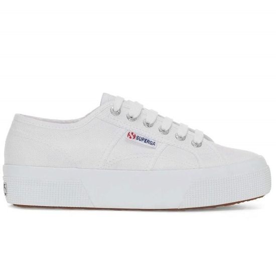 Basket Basse Superga 2740 Platform pour Femme Blanc Blanc