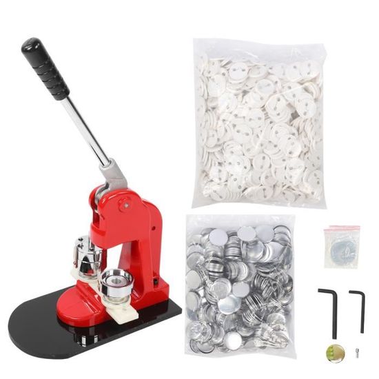 Machine à Badges - Kit Fabrication Boutons Personnalisés 55mm Avec Emporte-pièce, Ciseaux, Modèles