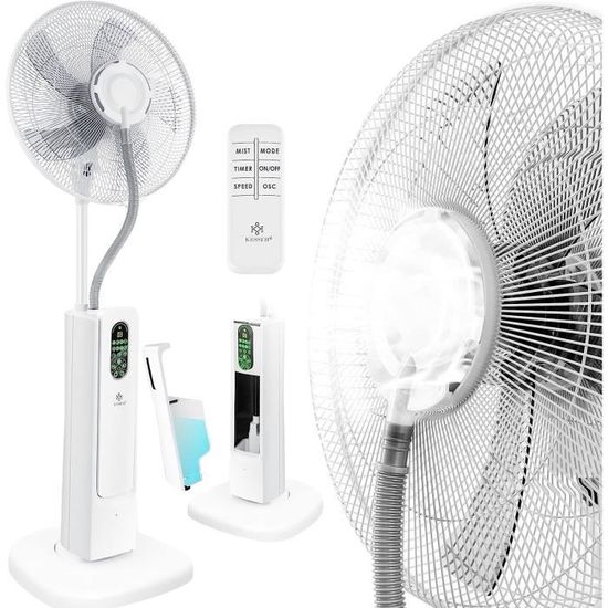 KESSER® Ventilateur Sur Pied Frosty Avec Refroidissement Par Atomisation Par Ultrasons
