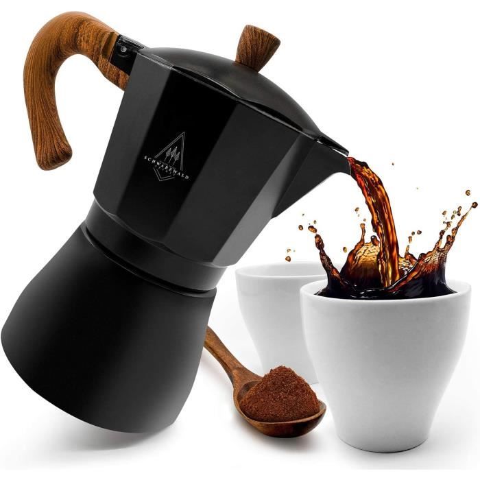 Cafetière Moka Acier Inoxydable - 2/4/6/9 Tasses - Compatible Induction - Valve De Sécurité - 200 Ml
