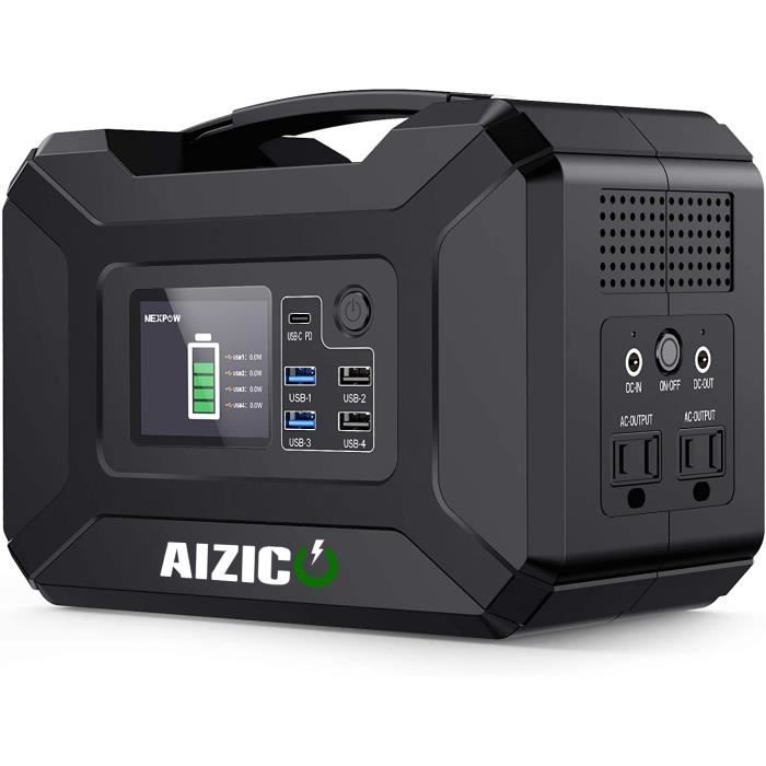 AIZICO P300W 296Wh 80000mAh Générateur d'Énergie Portable Camping Batterie Extérieur Urgence Domicile Power Station USB/AC/DC/QC 3.0