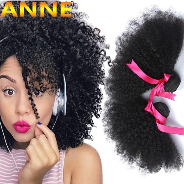 2PCS 22Pouces Perruques brésiliennes de cheveux humains Afro kinky-100g/p