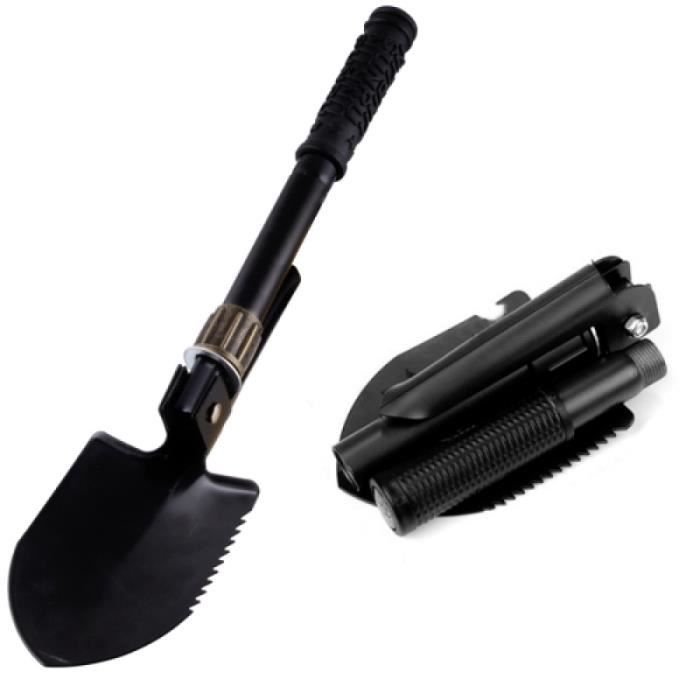 Outillage De Camping - Multi-fonction Portable Pliage Camping Pelle Survie Spade Jardin Extérieur Pelle (Noir)