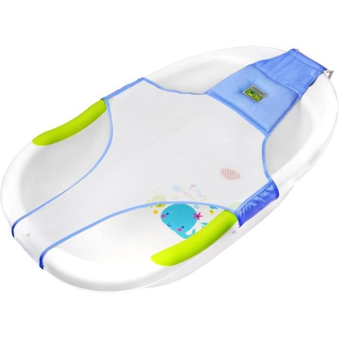 Baignoires et sièges de bain HBF 1-pcs Support Siège de Bain pour Bébé 100% cotton Réglable Maille Douche de Sécurité,Su 61026