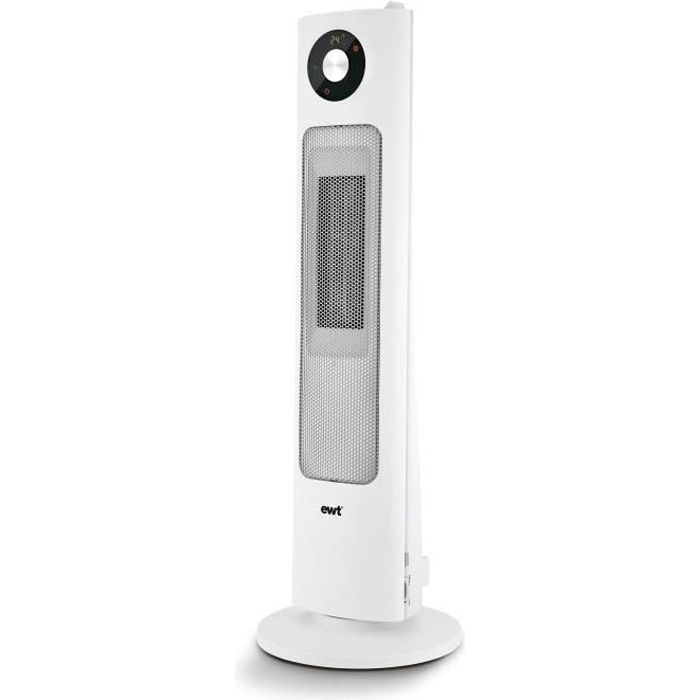 EWT Cera H2O 2000 watts Colonne de chauffage soufflant multifonction - Humidificateur intégré - Ecran LED - Télécommande