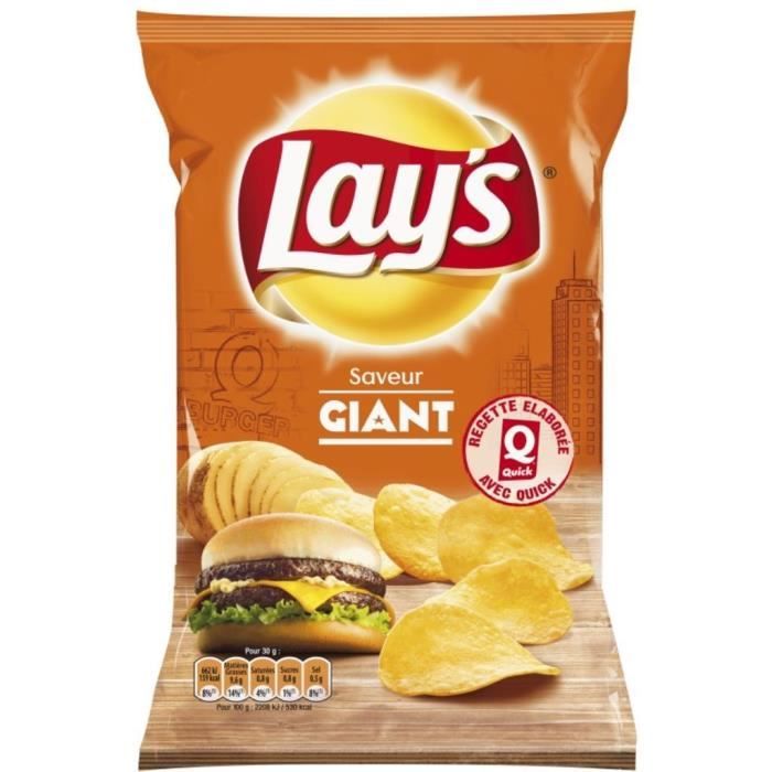 LAY'S Chips saveur cheeseburger - 120 g
