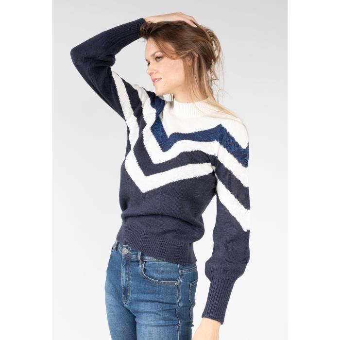 Pull femme Deeluxe cassandra - bleu marine - M