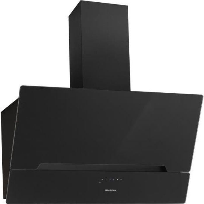 SCHNEIDER - SCHD2A99EBK - Hotte décorative murale - Classe A - 594 m3/H - 65 dB - 165 watts - Recyclage ou évacuation - Noir