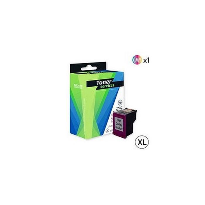 Cartouche dEncre Couleur Grande capacité marque Toner Services équivalent à HP 302XL - HP F6U67AE 500 20