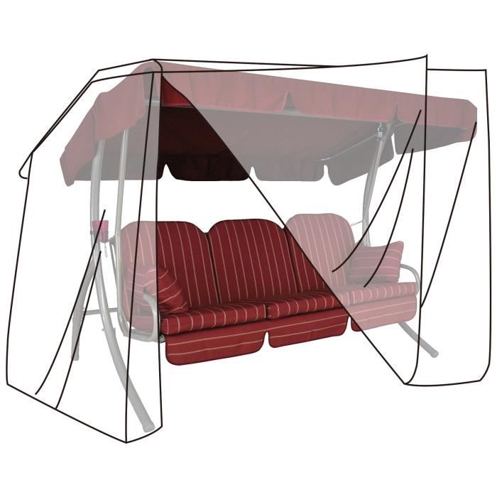 WOLTU Housse de protection imperméable pour Balancelles de jardin, en Polyéthylène, 150x215x150 cm, Transparent