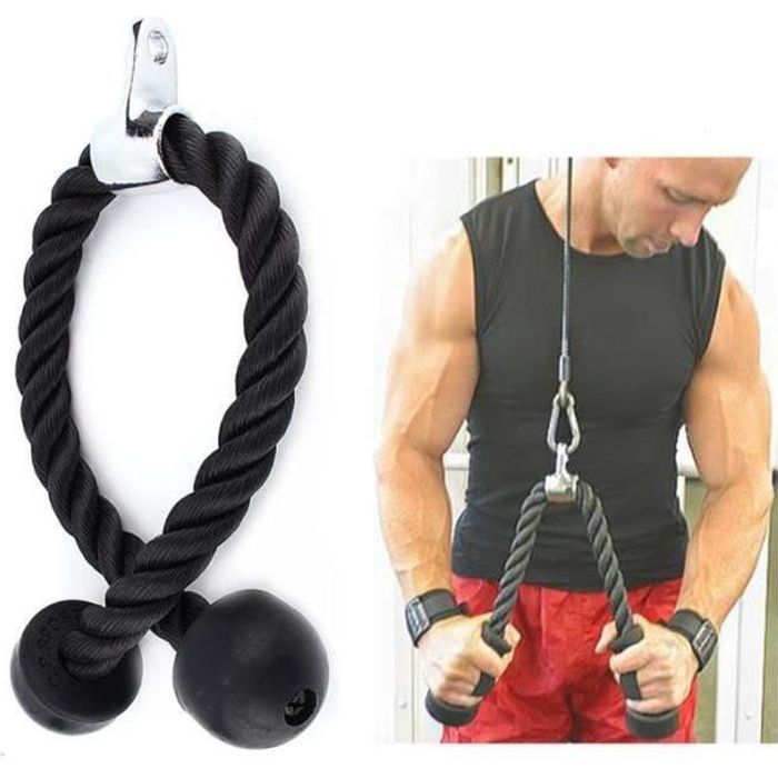 GA28753Corde de fitness triceps corde câble de traction Accessoire de Musculation pour Multi Gym barre