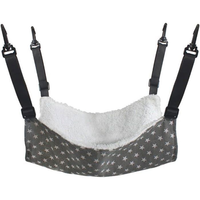 Meilleurs prix pour Hamac chaud pour chat lit suspendu respirant en peluche pour chat accessoires avec sangles réglables-S-106 x 106 pouces (L x l)