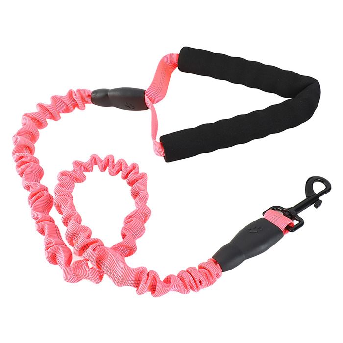 Meilleurs prix pour Laisse élastique pour chien en corde solide de 328 pieds avec poignée confortable pour la marche et lentraînement du chien (rose)