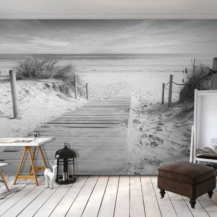 Papier Peint Panoramique Plage Mer 350x256 cm - Décoration murale ...