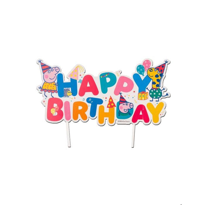 Cake topper Happy Birthday Peppa Pig 17 cm