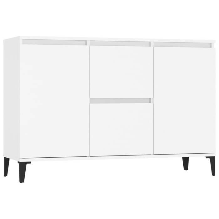 ESTINK® Buffet bas contemporain - Armoire Polyvalent - pour Cuisine/Salon - blanc 102x35x70 cm - bois dingénierie @@932