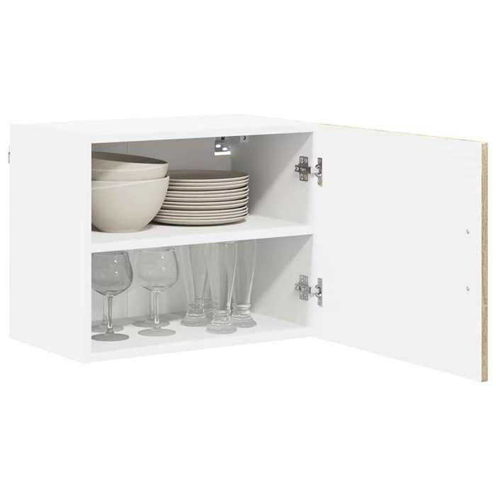 Black Week Vitrine de cuisine 2 pcs - desgin moderne - pour maison - Chêne Sonoma 50 x 31 x 40 cm AA1846