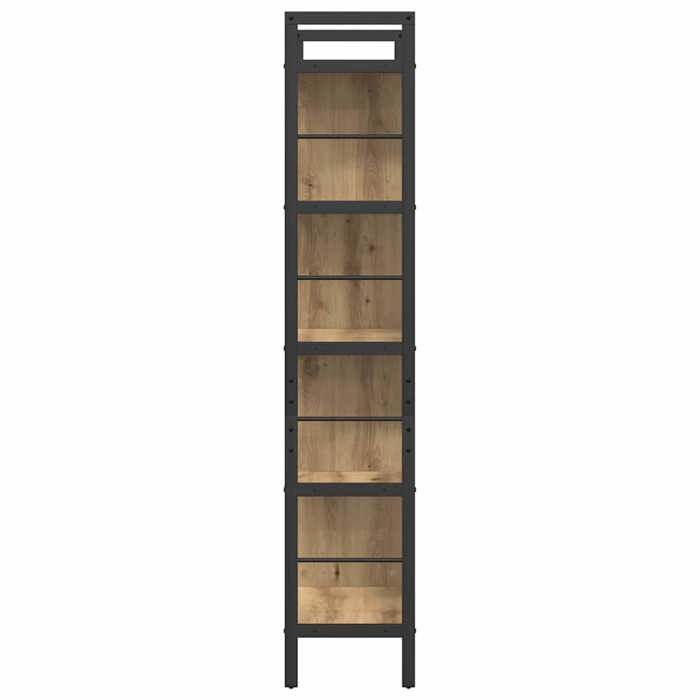 Bibliothèque SOLOMOON CHIC Étagère à livres - Pour salon - Chêne artisanal 75x30x156 cm Bois dingénierie BB587