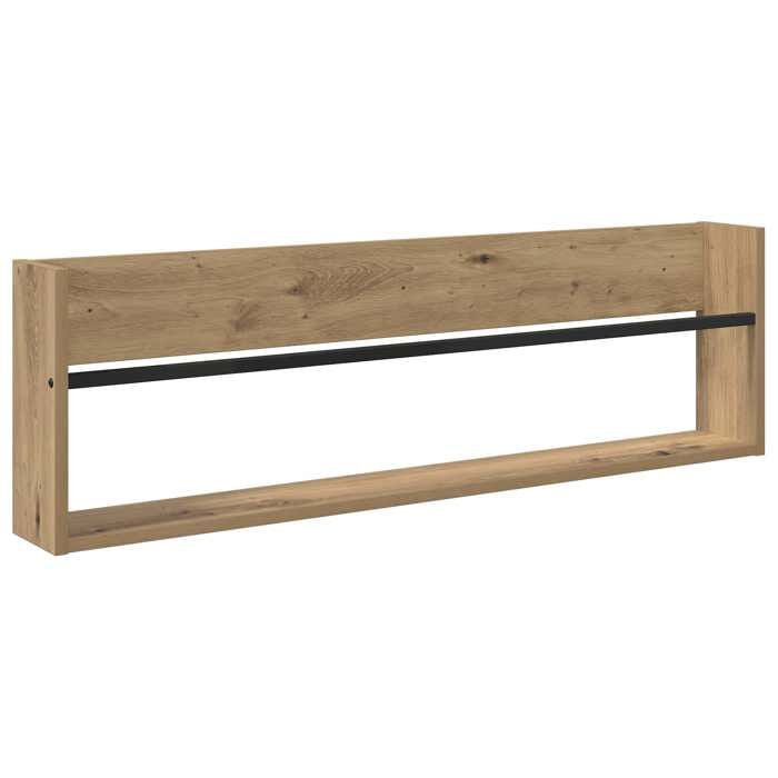SALE 2026Cabinet salon contemporain Meuble Étagère Marron - Étagère à magazines Chêne artisanal 100x12x30cm 4.06 Kg 421929