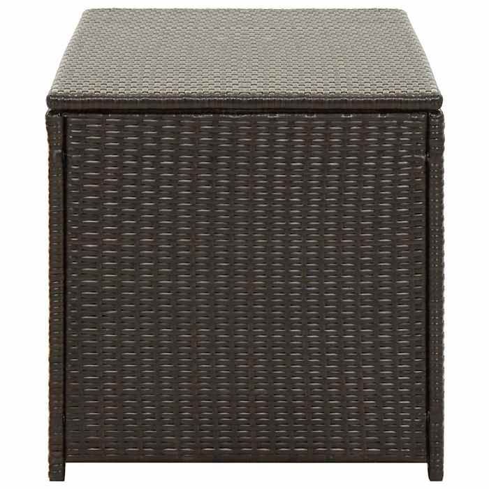 Promotion mars * COFFRE DE JARDIN - YUNYAN - Boîte de rangement de jardin - MEUBLE JARDIN - résine tressée 100x50x50cm marron _600
