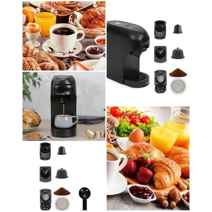 Machine à café multi-capsules - LIVOO - MULTI-CAPSULES 3en1 - 20 bars - 1400W - Nespresso / Dolce Gusto/Café moulu