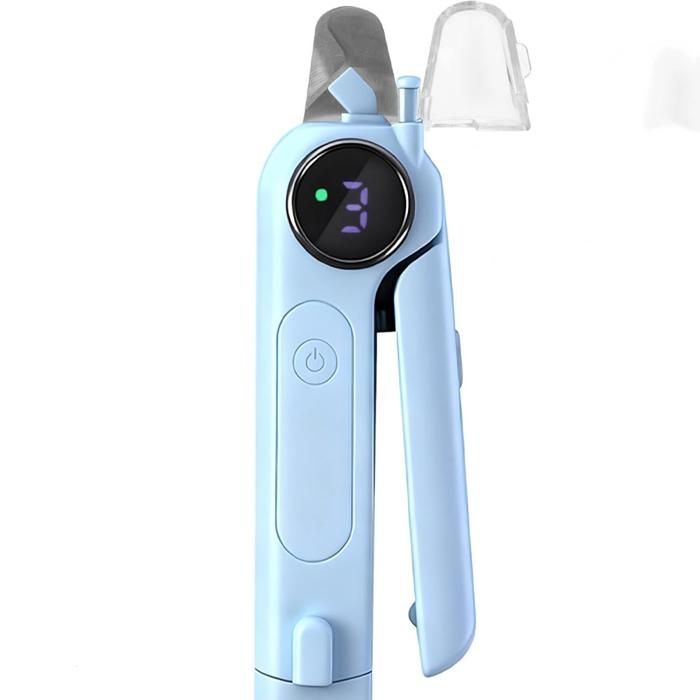 Coupe-ongles électrique 2en1 animaux 21.5x10.4x3.5 cm rechargeable lime sécurité LED chat chien griffes Longue autonomie la batterie