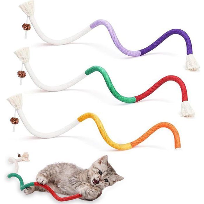 Lot de 3 Jouet en Corde à Mâcher pour Chat Jouets de Corde pour Chat Jouet Interactif pour Soulager Le Stress Jouet Interact JOUET Lot de 3 Jouet en Corde à Mâcher pour Chat Jouets de Corde pour Chat Jouet Interactif pour Soulager Le Stress Jouet Interact JOUET