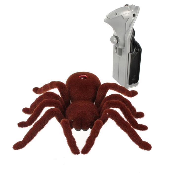 Araignée Télécommandée RC - Yeux Lumineux Rouges, Réaliste - Jouet Halloween, Farce, éducatif