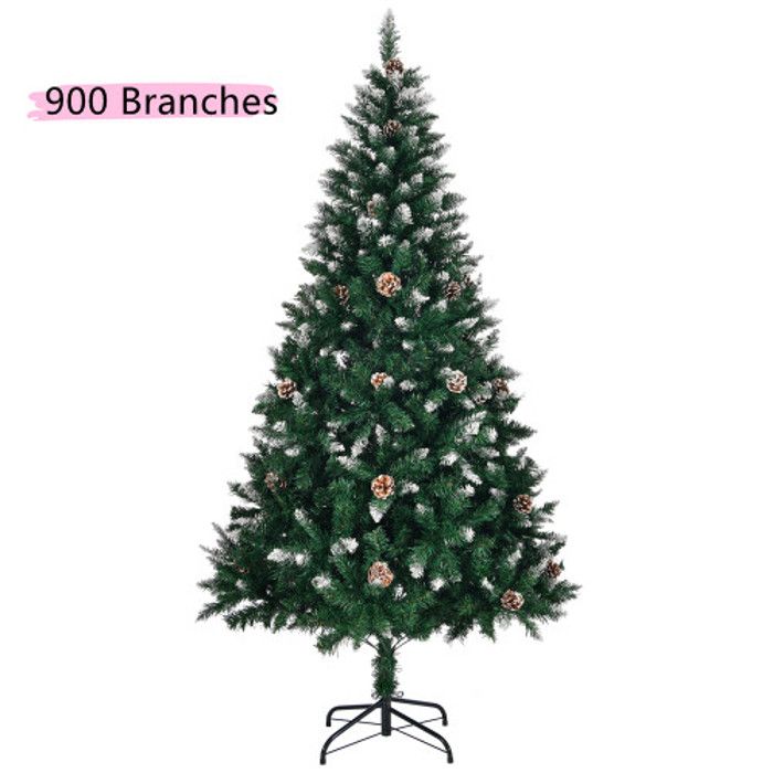 Sapin Artificiel de Noël 240 cm 1138 Branches Vert avec Support
