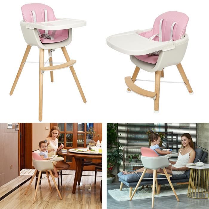 She Hauteur Reglable Chaise Haute Bebe Evolutive 2 En 1 Plateau Reglable Tablette Amovible Rose Cdiscount Maison