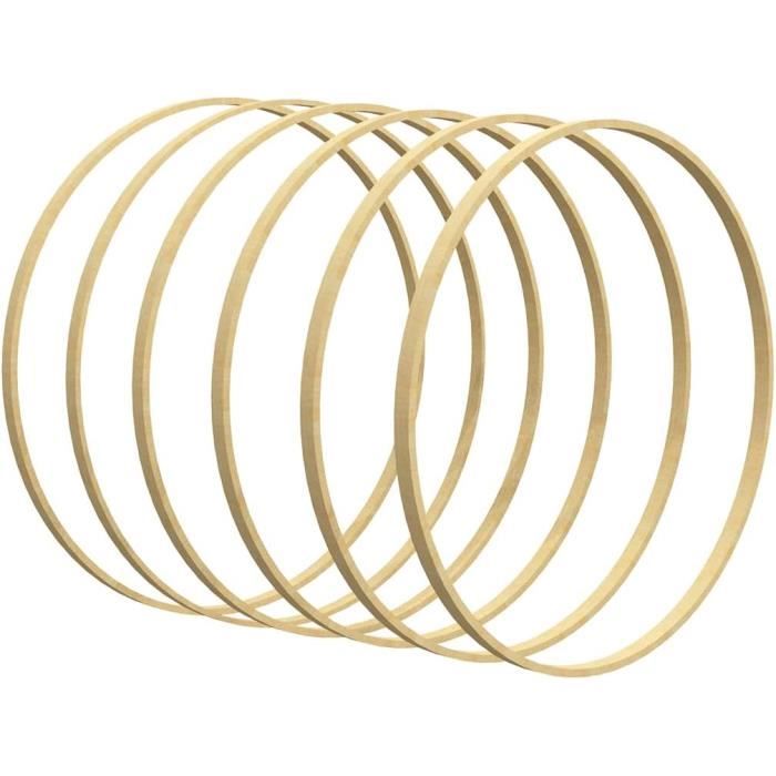Lot De 14 Anneaux En Bambou - 16 à 22 Cm - Pour Couronnes, Attrape-Rêves, Déco Murale DIY