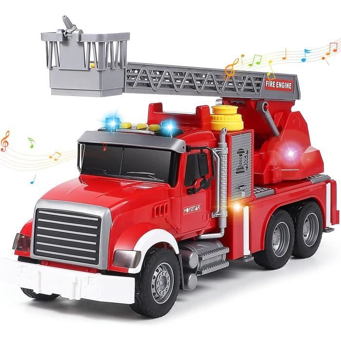 1pcs Camion Pompier Jouet Enfant Grand Camion de Pompier 1 16 avec Pulverisation d eau Lumiere et Son Fonction Voiture Pompier Cdiscount Jeux Jouets
