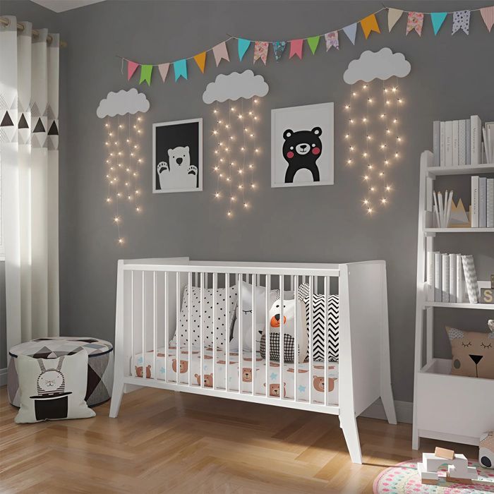Lit bébé évolutif Timeo Espace qui grandit blanc 60x120cm Lit bébé évolutif Timeo Espace qui grandit blanc 60x120cm