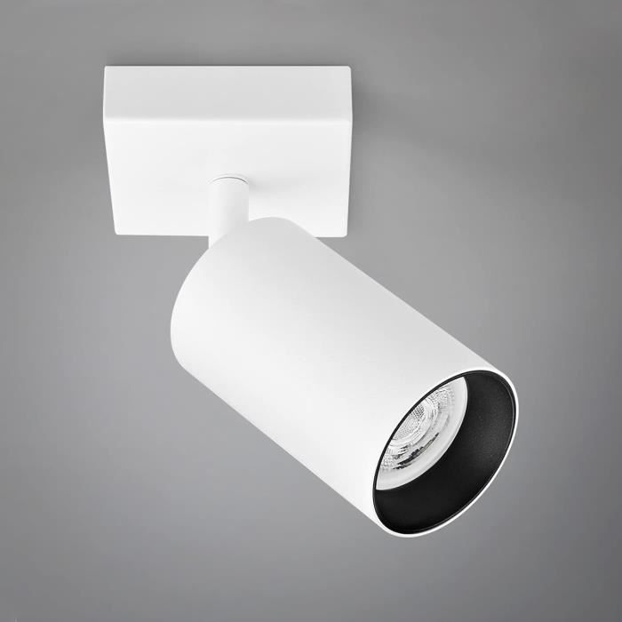 Plafonnier LED Briloner Rond, Blanc, IP23, 5W, 400 Lumens, Blanc Chaud Orientable, Neuf