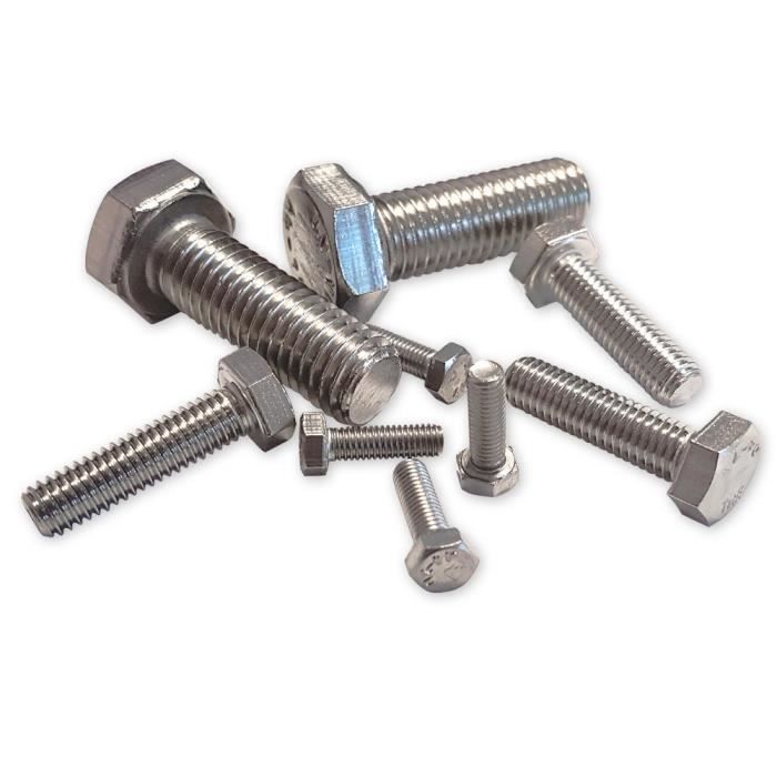 M16 x 120 Tête Hexagonale Set Vis Entièrement Fileté Boulons Inoxydable A2 DIN 933-Pack de 1