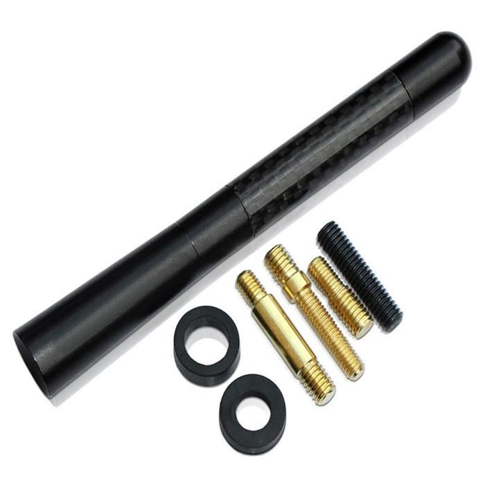 Antenne de radio de voiture courte universel 12 cm fibre de carbone noire  aluminium avec adaptateur vis - Achat / Vente antenne auto-moto Antenne de  radio de voiture - Cdiscount