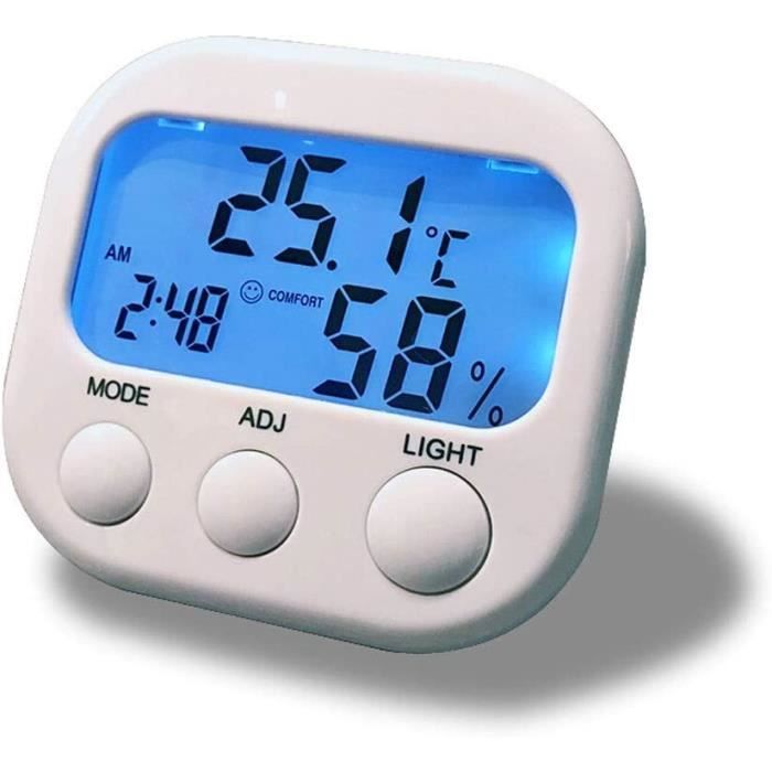 Thermomètre de Chambre Thermomètre Rétro-éclairage thermomètre intérieur  hygromètre du Nouveau-né Accueil Thermomètre et hygro[2905] - Cdiscount