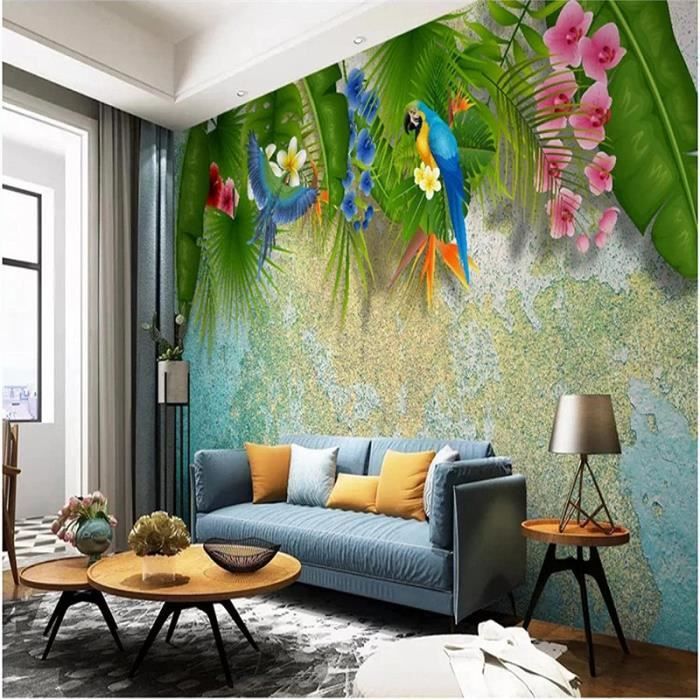 Papier Peint Intissé Green Anime Dinosaur Papier Peint Effet 3D Papier