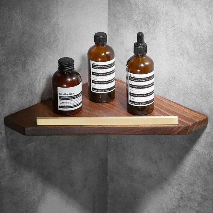 BLENOM Étagère murale flottantes en bois massif durable Paima coupe irrégulière 160x23x3cm Noyer | Leroy Merlin