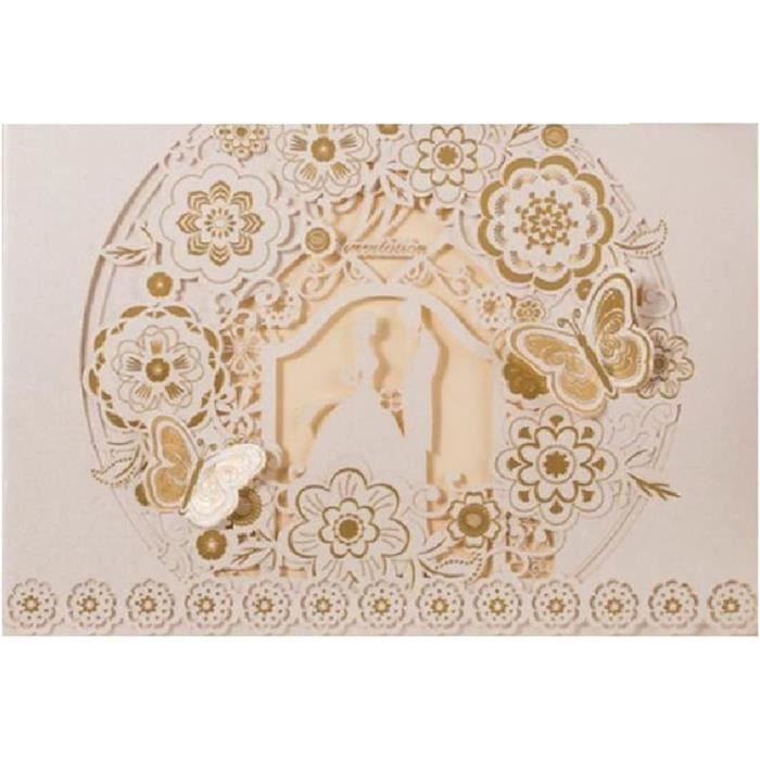 Eaasty Ensemble De Livres De Vœux De Mariage, Comprenant 2 Livres De Vœux De Mariage En Feuille D'or Avec 2 Cartes De Vœux Pliables Et Une Enveloppe Et 2 Stylos à Bille