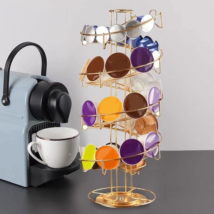 Wrtysully Porte-Dosettes Café Transparent Grande Capacité - Organiseur Capsules Et Accessoires Cuisine