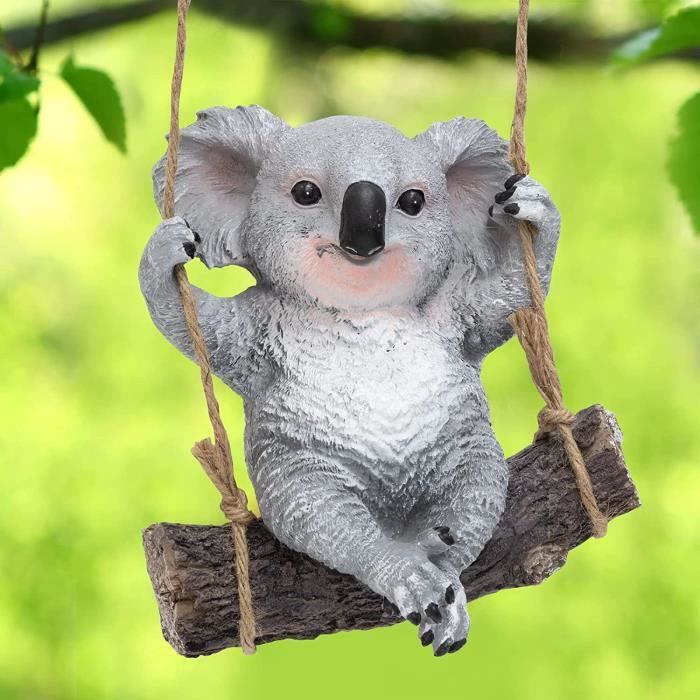 AJW-Statue de jardin Koala balançoire Décoration d'extérieur Sculpture  d'arbre à suspendre Figurines mignonnes pour jardin pel[639] - Cdiscount  Jardin
