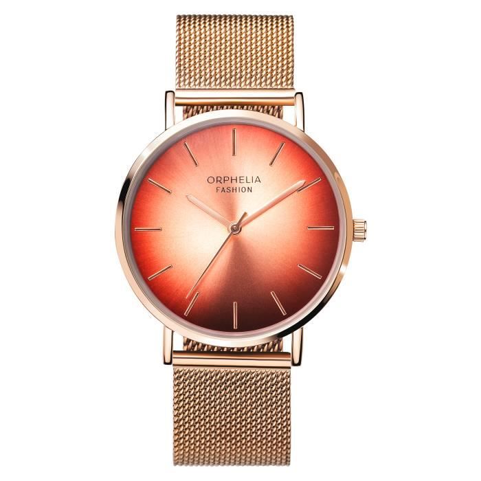 Orphelia Fashion - Montre Femmes - Quartz - Analogique - Bracelet en Acier inoxydable - Ip-rosé - OF714826