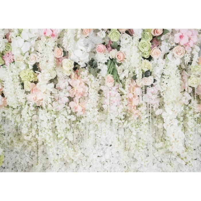 Fleur Blanche Toile De Fond Rideau Floral 3d Fleur Mariage Fete D Anniversaire Fond Photo Toile De Fond Fete De Carnaval Toile De Achat Vente Fond De Studio Cdiscount