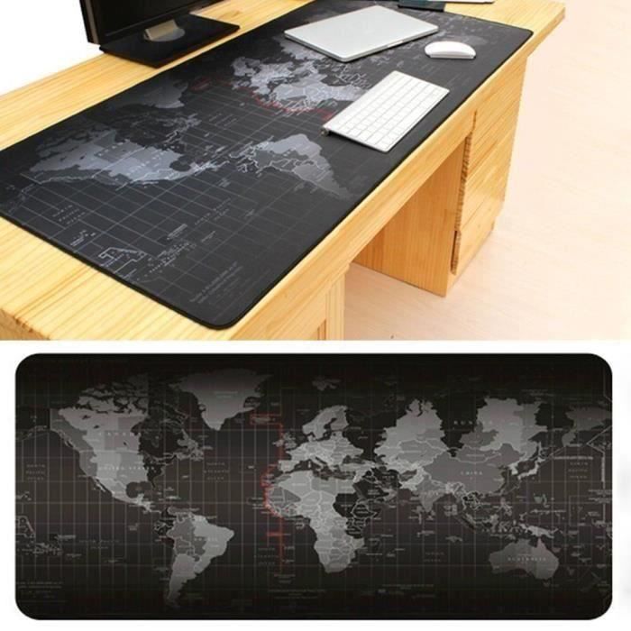 Tapis De Souris Gamer KINGSON XXL 900x400mm - Surface Lisse, Base Caoutchouc Antidérapante, Design Galaxie