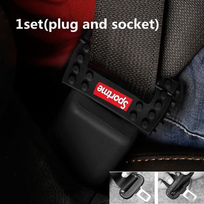 Adaptateur Ceinture De Sécurité Voiture - 2 Pièces Grises Pour Désactiver L'Alarme Siège Passager - Universel