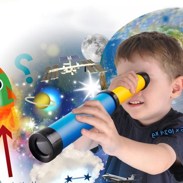 Kit de télescope pour enfants, augmenter la communication, jouet de télescope portable robuste et durable, voyage à domicile en