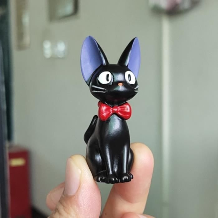 Statue deco,Figurines de chat noir,jouets de Studio Ghibli,Service